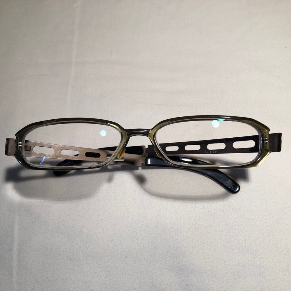 Fleye Brage Glasses 52-18 Olive Acetate + Brown Titanium